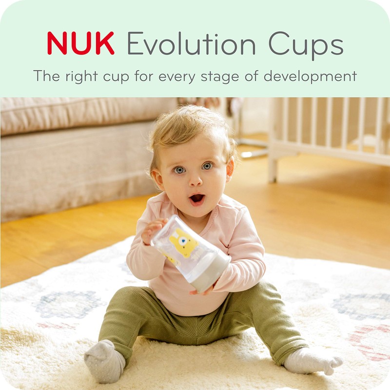 NUK Evolution Straw Cup, 8 oz, 2-Pack