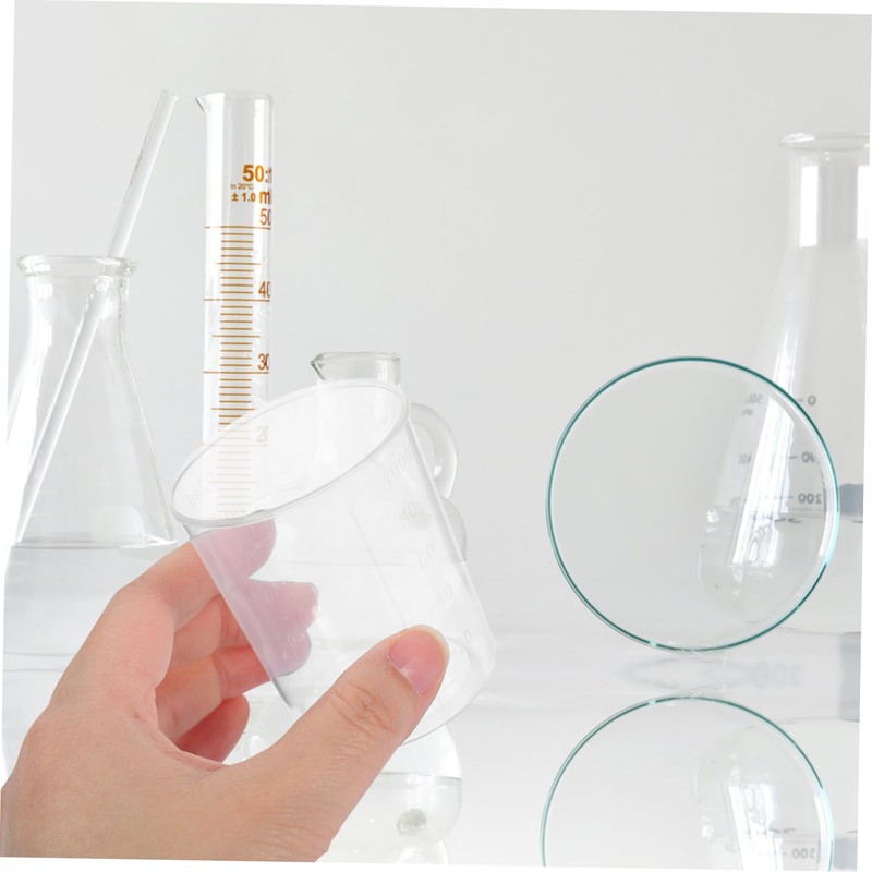 CHILDWEET 30Pcs Measuring Beakers Transparent Graduated Cups for Laboratory Kitchen
