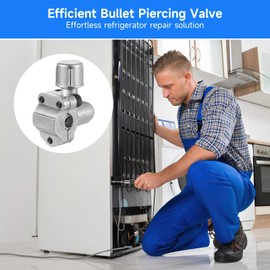 10 Pcs Bullet Piercing Valves, BPV-31 Piercing Valve for Refrigerators HVAC, Compatible with 1/4 Inch 5/16 Inch 3/8 Inch Outer Diameter Pipes, Replace for TJ90BPV31, AP4502525, BPV31D, GPV14, MPV31