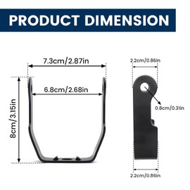 jose2015 Motorcycle Spotlight Mounting Bracket,Motorcycle Fog Light Bracket Easy to Install H5006 Mounting Brackets Black 2PCS