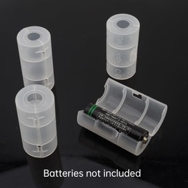 OriGlam 4Pcs AA to C Size Battery Converter, Battery Adapter Holder Case Battery Boxes