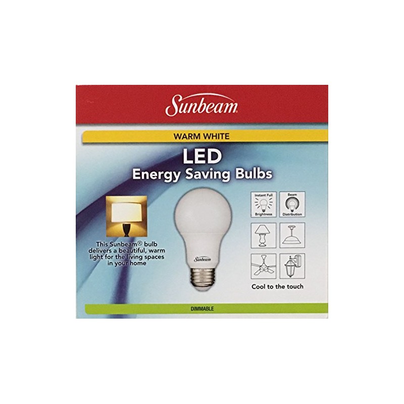 Sunbeam 100W LED DIMMABLE A19 / A21 Light 2 PACK,