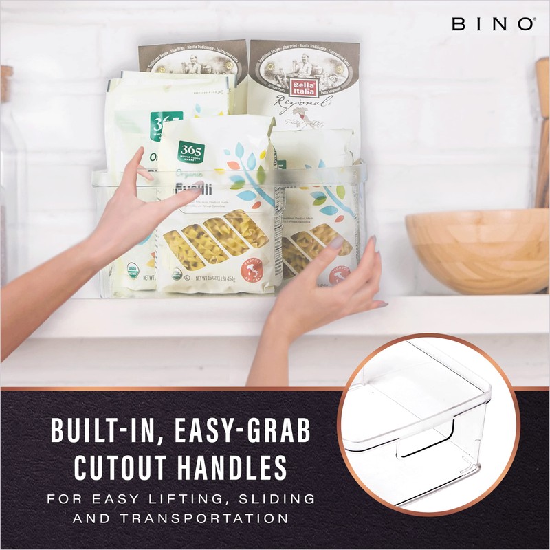 BINO Plastic Storage Containers, Small - 4 Pack THE LUCID