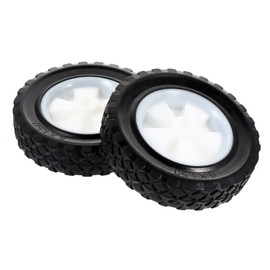 FUNOMOCYA 2pcs Replacement Rubber Trolley Wheels for Lawn Mowers and Carts Silent Wheels Solid Construction for Outdoor Use for Trash Bins and Folding Carts