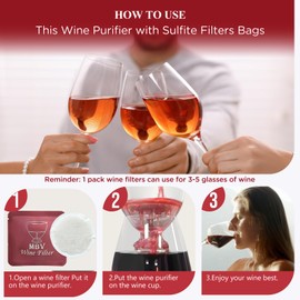 10 Pcs Wine Filters Set, Advanced the Wand Wine Purifier, Wine Filters for histamines and sulfite- Replacement Wine Sulfite Remove Set Gifts for Wine Lovers