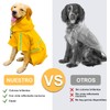 Impermeable para Perros con Capucha con Rayas Reflectantes，Ajustable，Resistente al Agua,