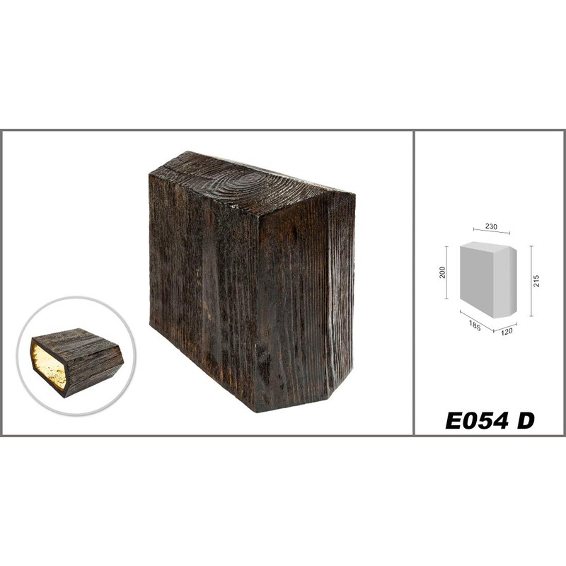 DECO WOOD Coupling Piece Rustic Polyurethane, Decoration Rustic, PU Beam