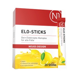N1 Elo-Sticks – Pack of 20 – Your Delicious Electrolytes for All Cases – Citrus Flavour – The Proven Blend with Salts, Sugar, Minerals and Vitamins VirX Nose
