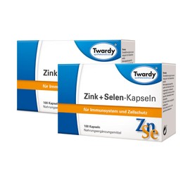 Astrid Twardy Zinc + Selenium Capsules 2 x 100 Pieces, Dietary Supplement for Immune System and Cell Protection, Gluten-Free, Lactose-Free, Essential Trace Elements