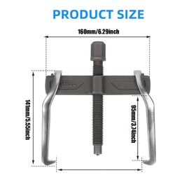 Dfuqanb Gear Bearing Puller, 6 Inches, Jaw Puller, Adjustable 2 Jaw Puller, Claw Puller, Parallel Puller, Wheel Bearing Puller, for Repair of Cars, Machine Repair (6 Inches)