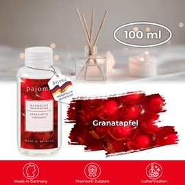 pajoma® Raumduft Nachfüllflasche 100 ml, Granatapfel | Nachfüller für Lufterfrischer | intensiver und hochwertiger Duft in Premium Qualität