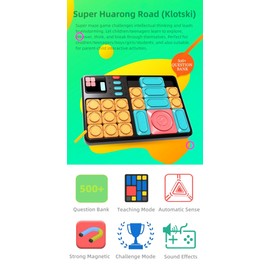 CZT Super Klotski Huarong Road Jigsaw Slide Puzzle Machine Electronic Toys Parent-child Logical Thinking Training Building Blocks Kids/Teen Maze Brick Escape Game Gifts for Kids/adults/students