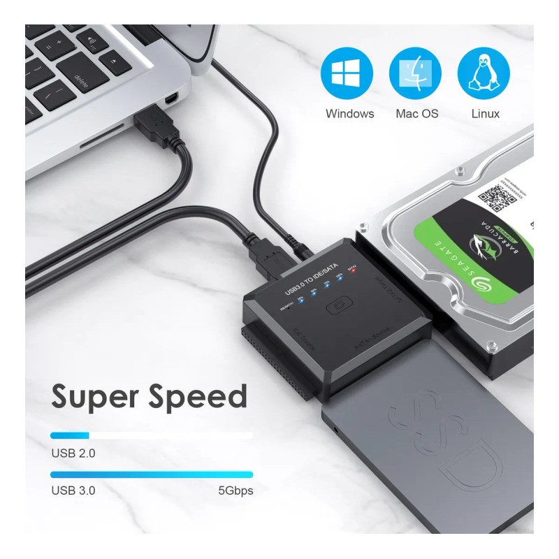 Adaptador Discos Duros Para Clone Usb 3.0 A Ide Sata