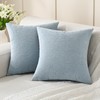 Volcanics Pack of 2 Misty Blue Decorative Chenille Cushion Covers
