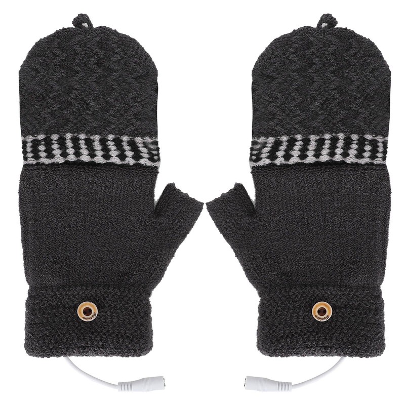 Rechargeable Heated Gloves USB Warm Laptop Glove Full Half Finger