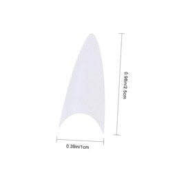 WOONEKY 500pcs Fake Nail Tips Long Artificial Fingernails Strong for Nail Art Home Salon Use