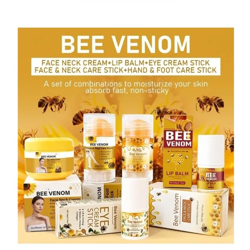 5pcs Honey Bee Venom Skincare Set - Eye Cream Stick