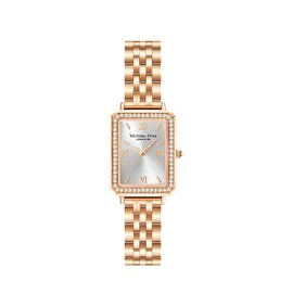 VICTORIA HYDE Rectangular Rose Gold Watches for Women Stainless Steel Mother of Pearl Dial Womens Watches