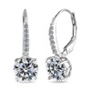 LeCalla Valentines Day Gifts 925 Sterling Silver Zirconia Leverback Earrings