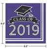 Creative Converting 335418 servilletas moradas clase de 2019 6.5 pulgadas
