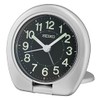 Seiko Sakai Travel Bedroom Alarm Clock, Metallic Silver