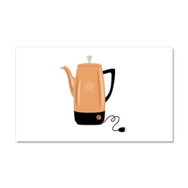 CafePress Coffee Kettle Car Magnet 20 X 12 Car Magnet, 20"x 12" Magnetic Door Display