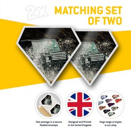 2 x Diamond Stickers 7.5 cm - 4x4 Car Driving Off Road Farmer Fun Decals for Laptops,Tablets,Luggage,Scrap Booking,Fridges, #12711
