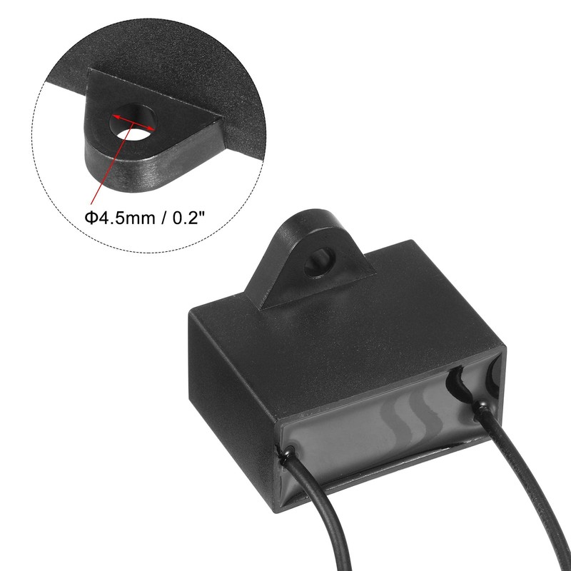 sourcing map Ceiling Fan Capacitor CBB61 4uF 250V AC 2