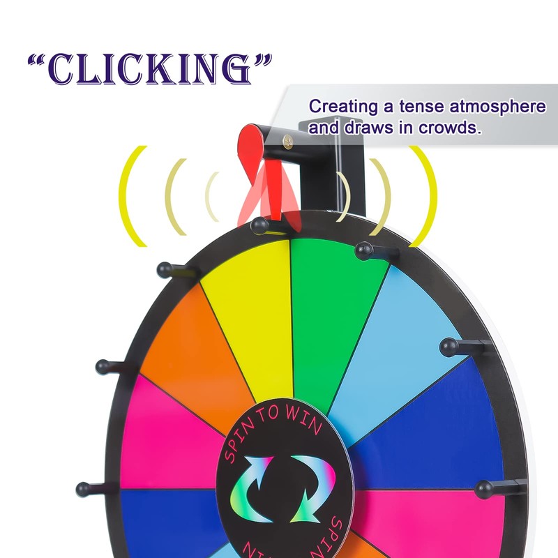 iElyiEsy Spinning Prize Wheel Pegs with Red Pointer & Nuts