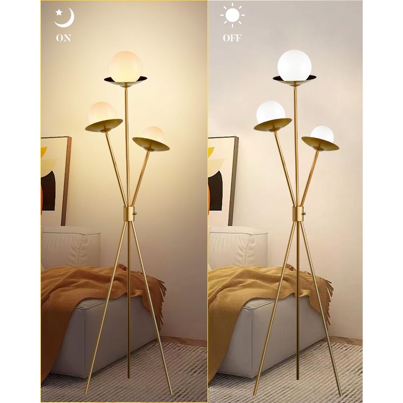 Lightdot Tripod Floor Lamp Dimmable Globe Floor Lamps with 3