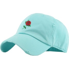 KBETHOS Rose Flowers Love Good Vibes - Gorra de béisbol ajustable unisex para hombre y mujer, Menta Rosa Vintage, Talla única
