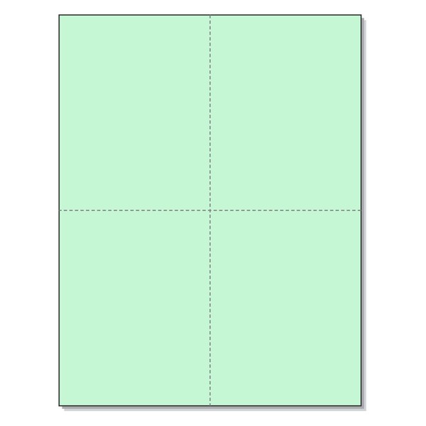 8-1/2" x 11" Laser/Inkjet Postcards 4 Per Page, (4-1/4" x