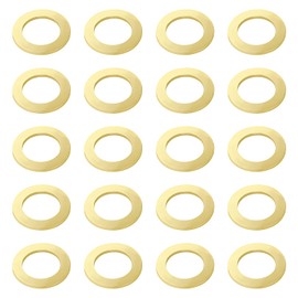 YIXISI 20 pieces M10 x 16 x 1 mm flat washers, brass washers, metal washers, for screws and nuts