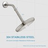 OFFO Shower Head Extension Arm Brushed Nickel, 15.2cm(6 Inches) Shower