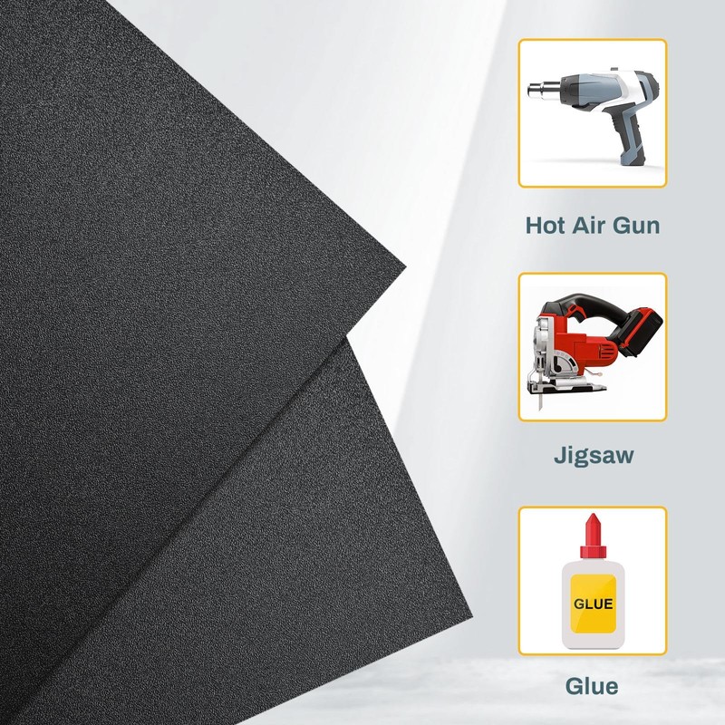 Frienda 1 Pack 36" X 96" X 0.04" ABS Black