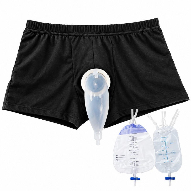Male External Urine Collector for Bedside & Travel Use –