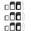 4 in 1 Nano SIM Card Adapter, 3 Set Nano