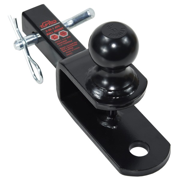TOPTOW ATV/UTV Trailer Hitch Towing Ball Mounts , 2-Inch Ball,