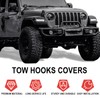 CZC AUTO Front Tow Hooks Covers Fit for 2007-2025+Jeep Wrangler