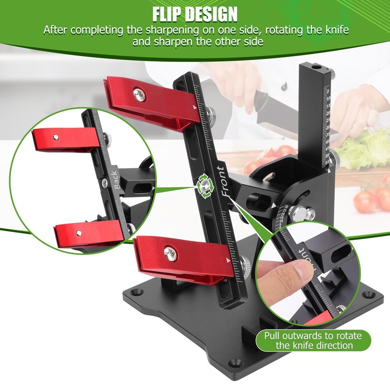 Poiyham Adjustable Knife Sharpener Tool, Professional Knife Sharpening System Kit,