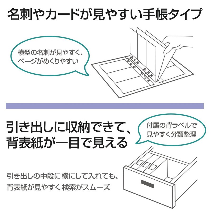 プラス 名刺ホルダー 210名用 ハンディ 6穴リング FL-107NC 84-241 ダークグレー