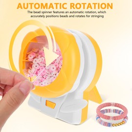 Electric Bead Spinner for Jewelry Making, Automatic Clay Bead Spinner Machine with Adjustable Speed, Multi-Color Abs, Ideal for Diy Bracelets, Necklaces, Earrings