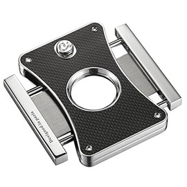 Caseti CACU113CB Caseti Dion Black Carbon Fiber Double Guillotine Cigar Cutter
