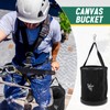 SilTriangle 2 Pack 15" x 12" Linemen Canvas Tool Bucket