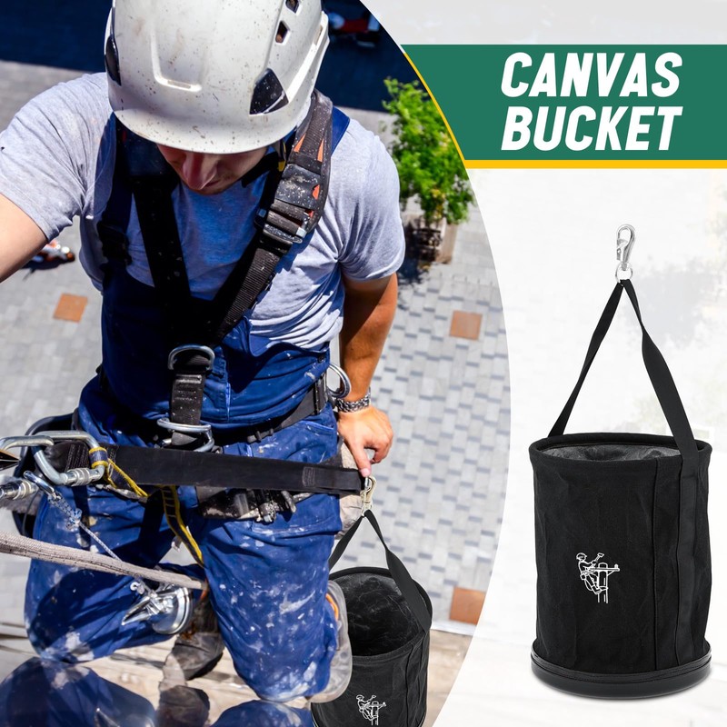 SilTriangle 2 Pack 15" x 12" Linemen Canvas Tool Bucket