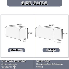 GueYi Couch Arm Covers,Sofa Arm Covers Set of 2 Polyester Stretch Anti-Slip Furniture Protector Washable Armchair Slipcovers (Green,Medium)