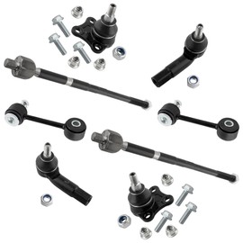 YMAUGP 8pcs Front Suspension Kit Inner Outer Tie Rod End Sway Bar Link Lower Ball Joint Replacement 2003-2006 For Volkswagen For Golf 2001-2004 For Volkswagen For Jetta 2001-2007 For Volkswagen Type-1