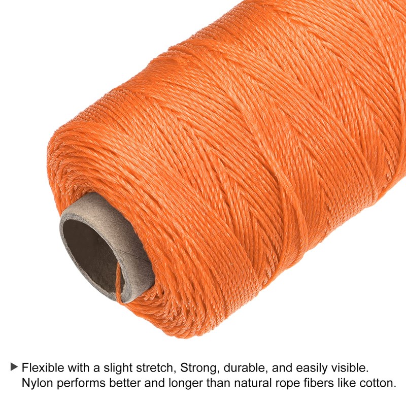 sourcing map Twisted Mason Line Nylon Twine String Cord Orange