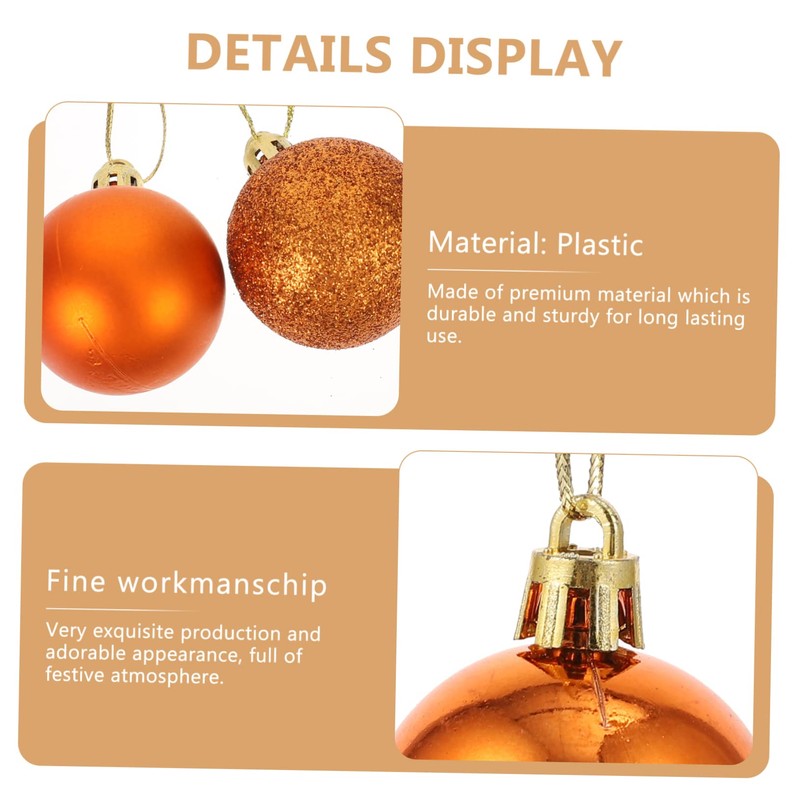 OHPHCALL Fillable Christmas Baubles 48pcs Large Red Christmas Tree Decorations