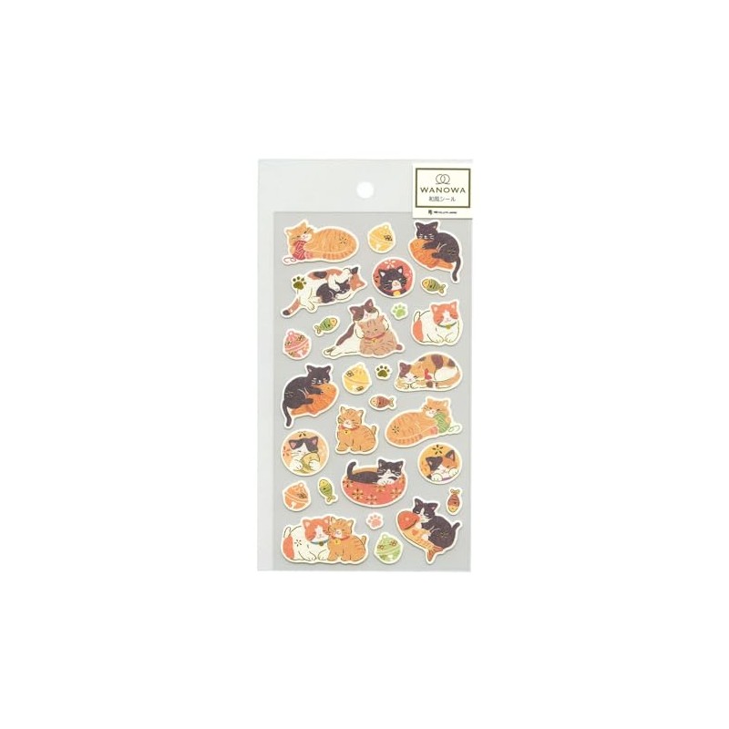 WANOWA 1354125 Japanese Sticker, Cute, Modern